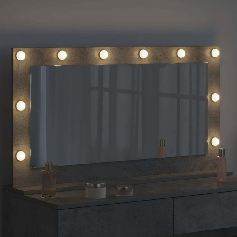Lustro toaletowe Prostokątny Betonowy szary 100 x 55 x 18 cm