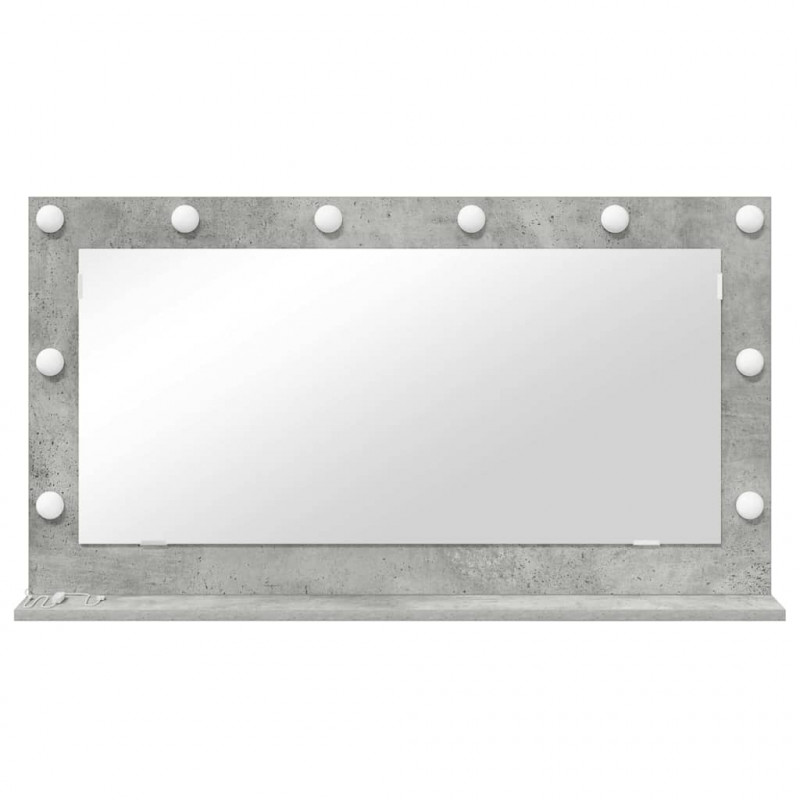 Lustro toaletowe Prostokątny Betonowy szary 100 x 55 x 18 cm