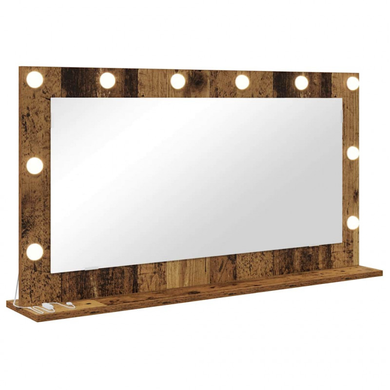 Lustro toaletowe Prostokątny Stare drewno 100 x 55 x 18 cm