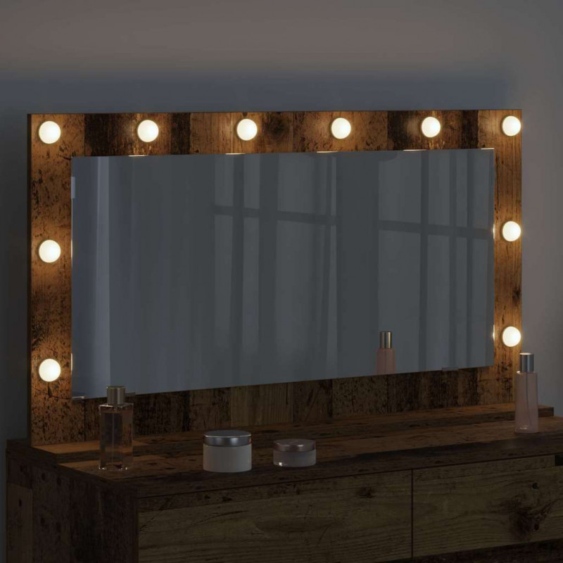 Lustro toaletowe Prostokątny Stare drewno 100 x 55 x 18 cm