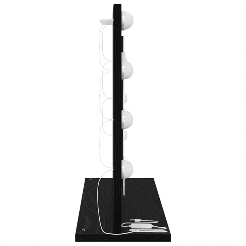 Lustro toaletowe Prostokątny Czarny Dąb 60 x 45 x 18 cm