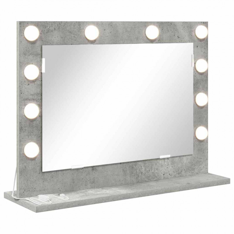 Lustro toaletowe Prostokątny Betonowy szary 60 x 45 x 18 cm