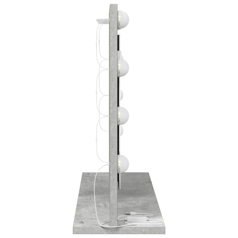 Lustro toaletowe Prostokątny Betonowy szary 60 x 45 x 18 cm