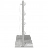Lustro toaletowe Prostokątny Betonowy szary 60 x 45 x 18 cm