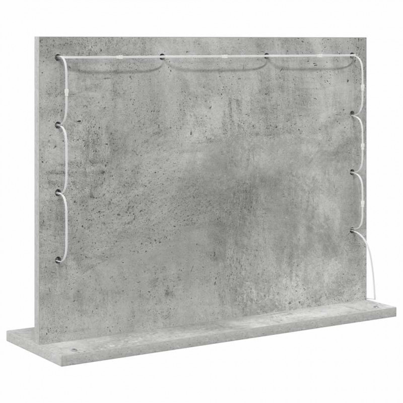 Lustro toaletowe Prostokątny Betonowy szary 60 x 45 x 18 cm