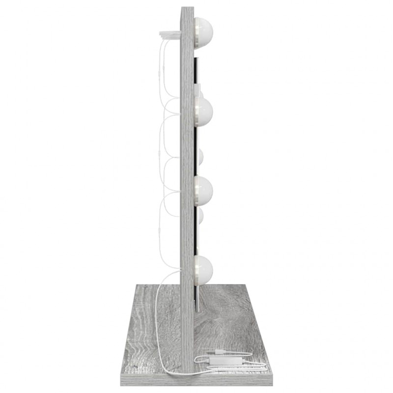 Lustro toaletowe Prostokątny Szary Sonoma 60 x 45 x 18 cm