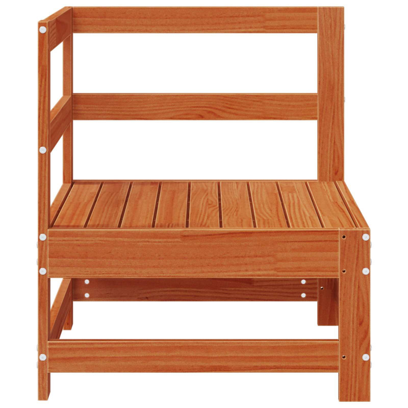 Sofa narożna do ogrodu Lite drewno sosnowe Woskowy Brąz