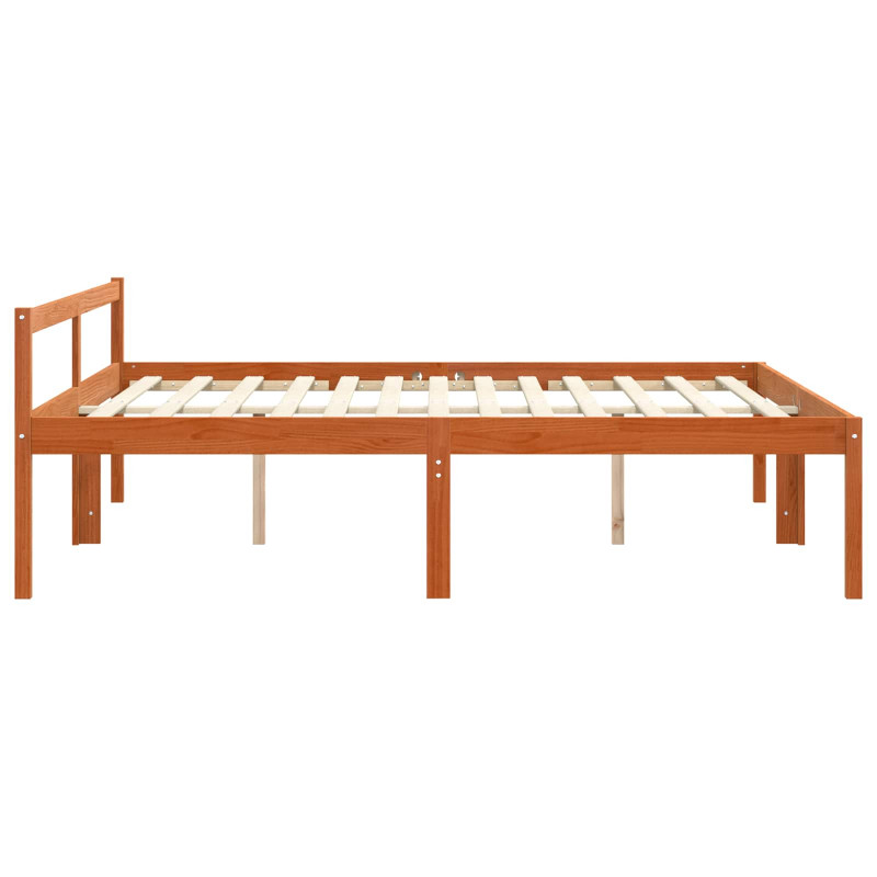 Ramka łóżka Woskowy Brąz 200 x 200 cm Lite drewno sosnowe