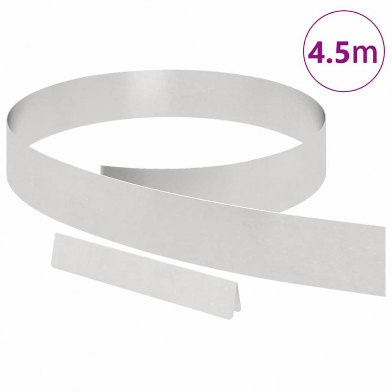 Krawężnik do trawnika Srebrny 450 x 0.05 x 15 cm