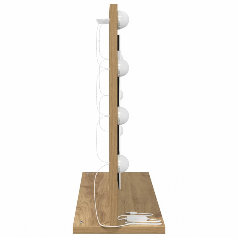 Lustro toaletowe Prostokątny Dąb rzemieślniczy 60 x 45 x 18 cm