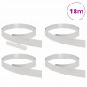 Krawężnik do trawnika 4 pcs Srebrny 450 x 0.05 x 15 cm