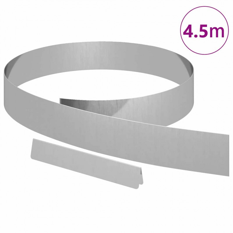 Krawężnik do trawnika Srebrny 450 x 0.05 x 15 cm