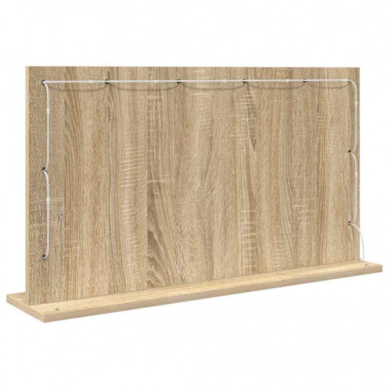 Lustro toaletowe Prostokątny Dąb Sonoma 80 x 45 x 18 cm