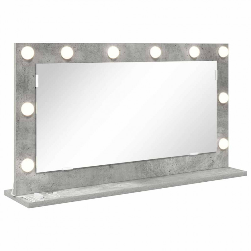 Lustro toaletowe Prostokątny Betonowy szary 80 x 45 x 18 cm