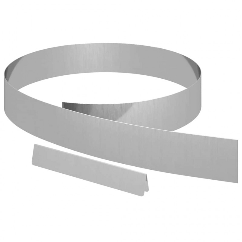 Krawężnik do trawnika 4 pcs Srebrny 450 x 0.05 x 15 cm