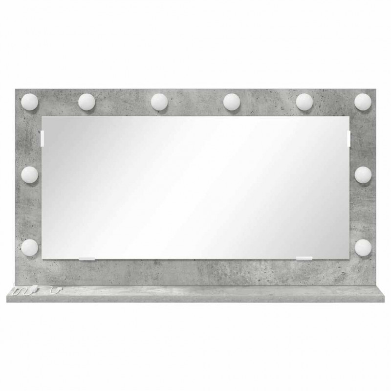 Lustro toaletowe Prostokątny Betonowy szary 80 x 45 x 18 cm