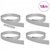 Krawężnik do trawnika 4 pcs Srebrny 450 x 0.05 x 15 cm