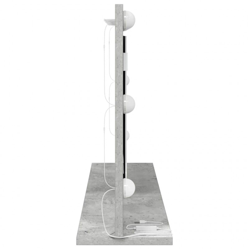 Lustro toaletowe Prostokątny Betonowy szary 80 x 45 x 18 cm