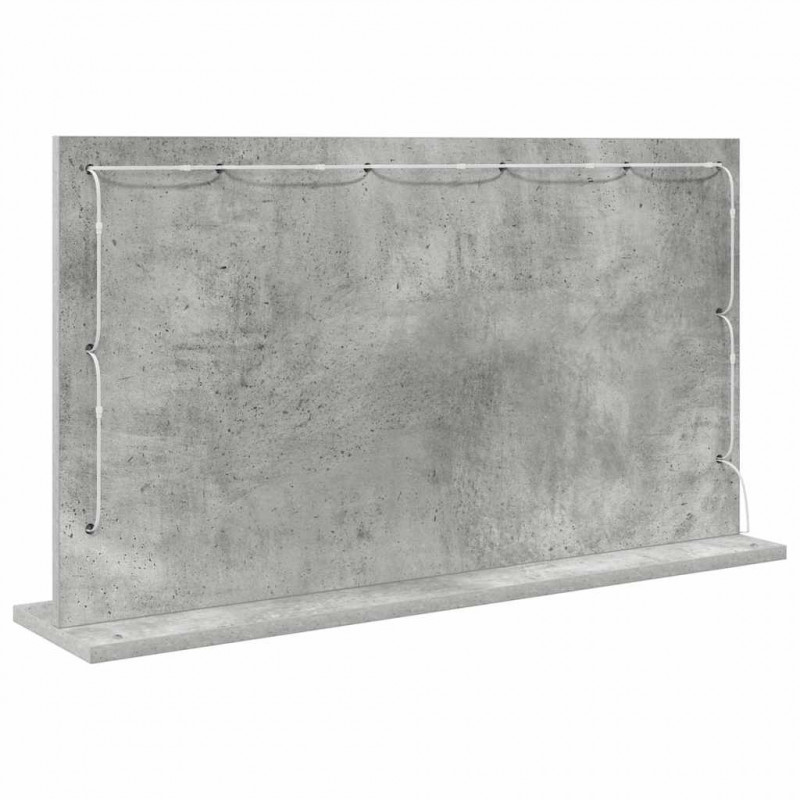 Lustro toaletowe Prostokątny Betonowy szary 80 x 45 x 18 cm