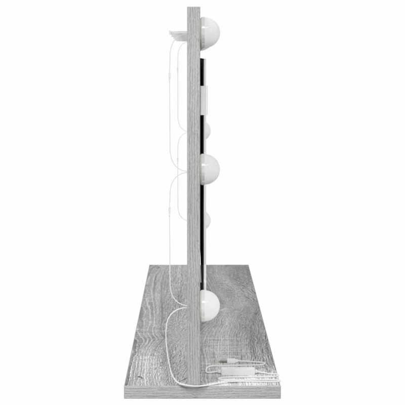 Lustro toaletowe Prostokątny Szary Sonoma 80 x 45 x 18 cm