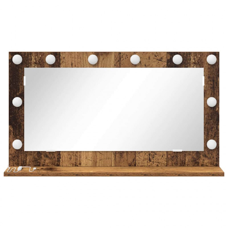 Lustro toaletowe Prostokątny Stare drewno 80 x 45 x 18 cm