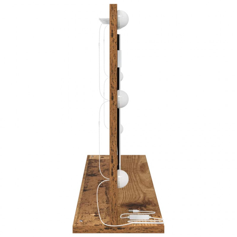 Lustro toaletowe Prostokątny Stare drewno 80 x 45 x 18 cm