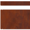 Krawężnik do trawnika 4 pcs Rdzawy 450 x 0.05 x 15 cm