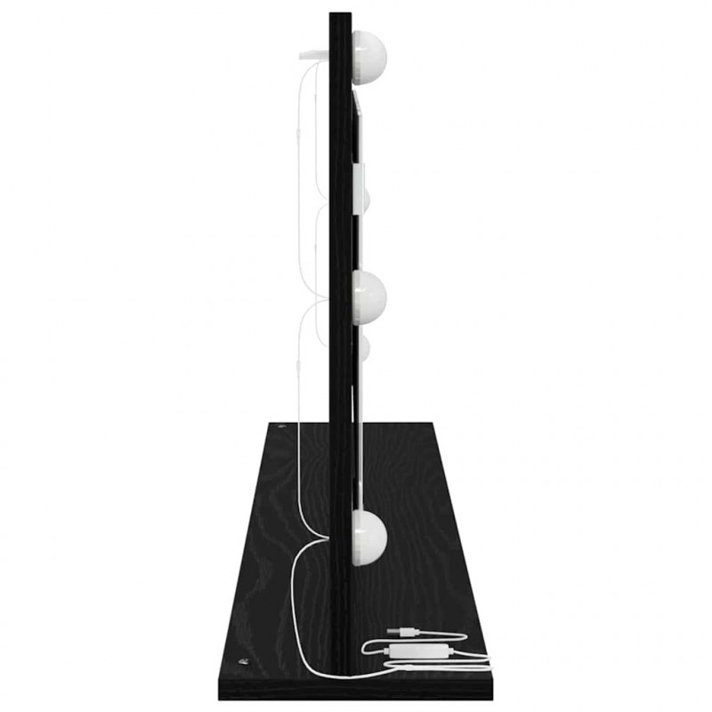 Lustro toaletowe Prostokątny Czarny Dąb 100 x 45 x 18 cm