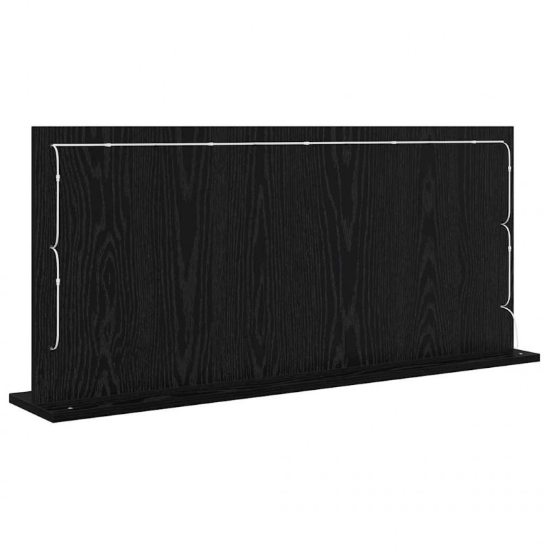 Lustro toaletowe Prostokątny Czarny Dąb 100 x 45 x 18 cm