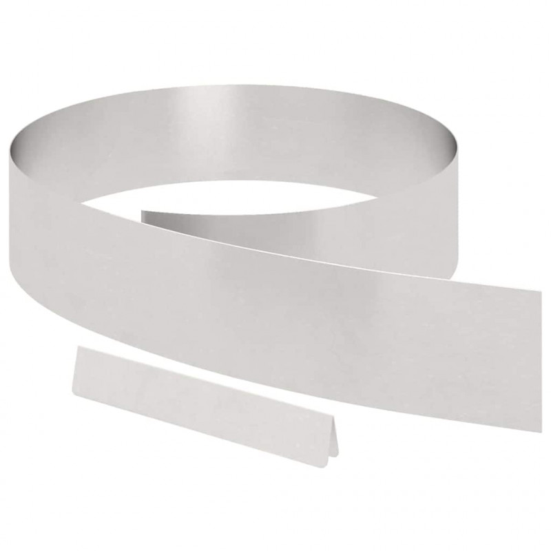 Krawężnik do trawnika 4 pcs Srebrny 450 x 0.05 x 15 cm