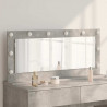 Lustro toaletowe Prostokątny Betonowy szary 100 x 45 x 18 cm
