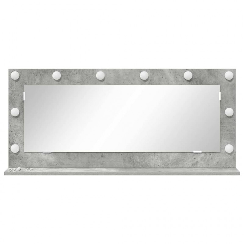 Lustro toaletowe Prostokątny Betonowy szary 100 x 45 x 18 cm