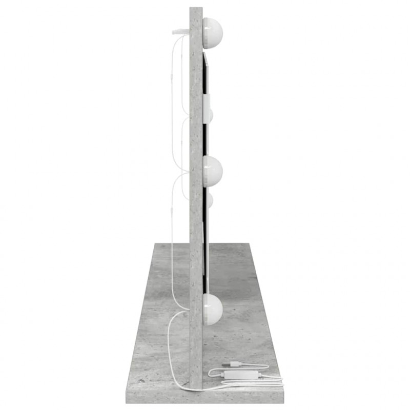 Lustro toaletowe Prostokątny Betonowy szary 100 x 45 x 18 cm