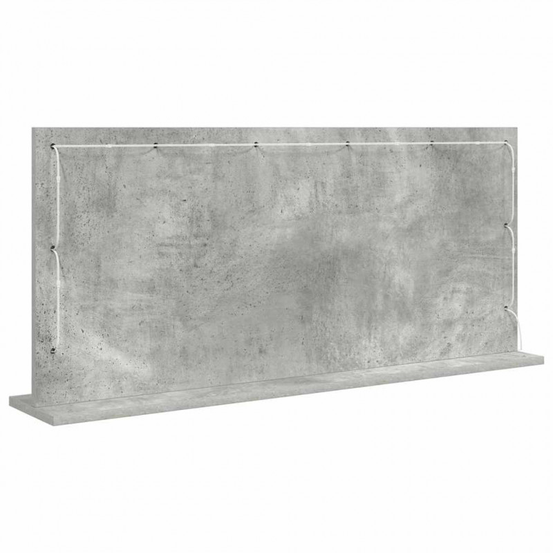 Lustro toaletowe Prostokątny Betonowy szary 100 x 45 x 18 cm