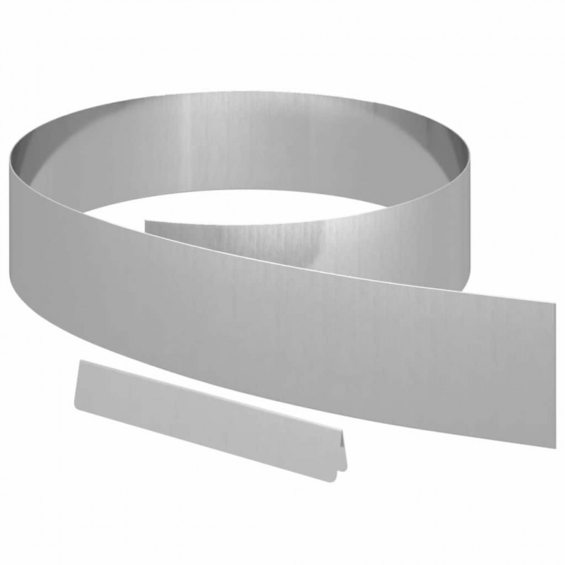 Krawężnik do trawnika 4 pcs Srebrny 450 x 0.05 x 15 cm