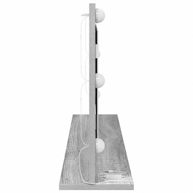 Lustro toaletowe Prostokątny Szary Sonoma 100 x 45 x 18 cm