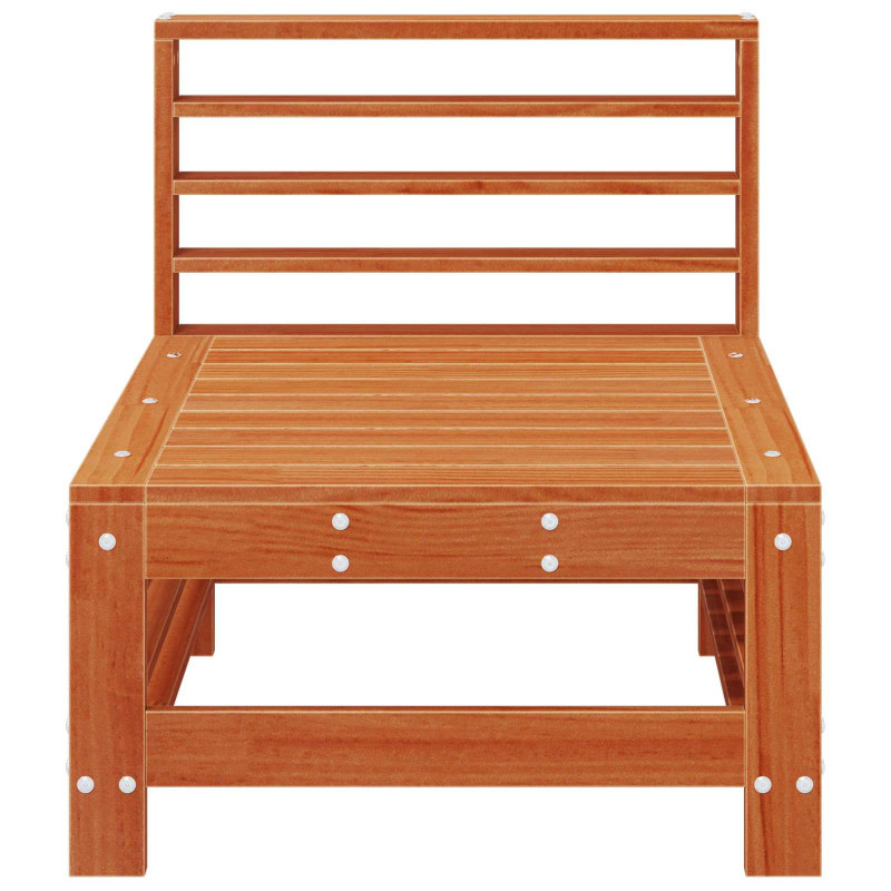 Sofa Środkowa do Ogrodu Lite drewno sosnowe Woskowy Brąz
