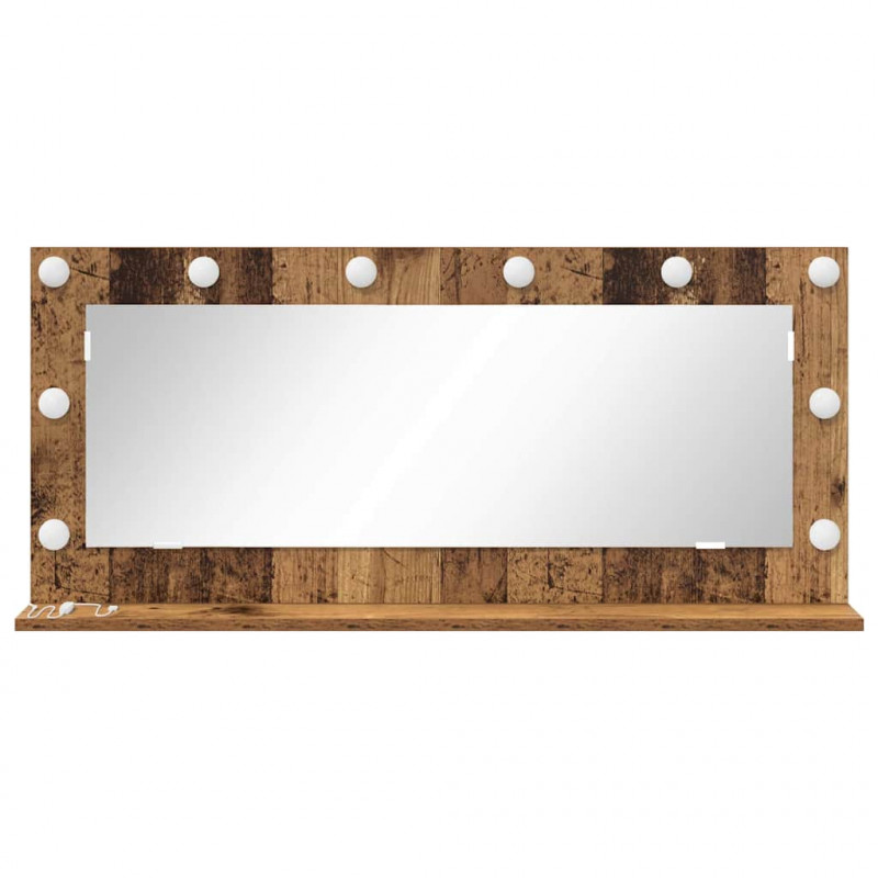 Lustro toaletowe Prostokątny Stare drewno 100 x 45 x 18 cm