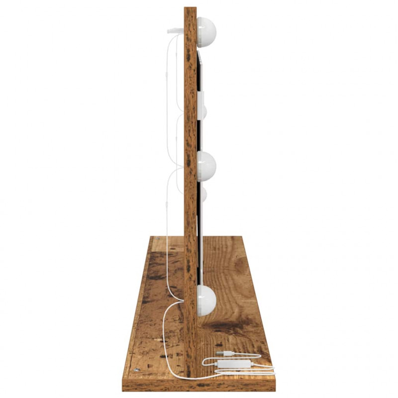 Lustro toaletowe Prostokątny Stare drewno 100 x 45 x 18 cm