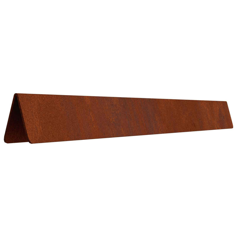 Krawężnik do trawnika 4 pcs Rdzawy 450 x 0.05 x 15 cm