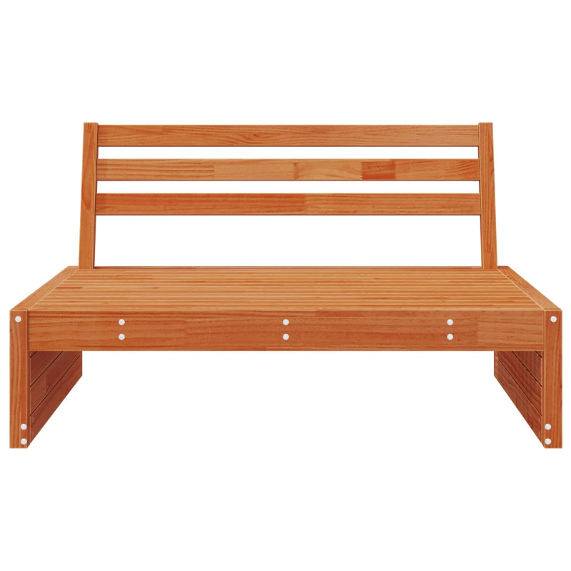 Sofa Środkowa do Ogrodu Lite drewno sosnowe Woskowy Brąz