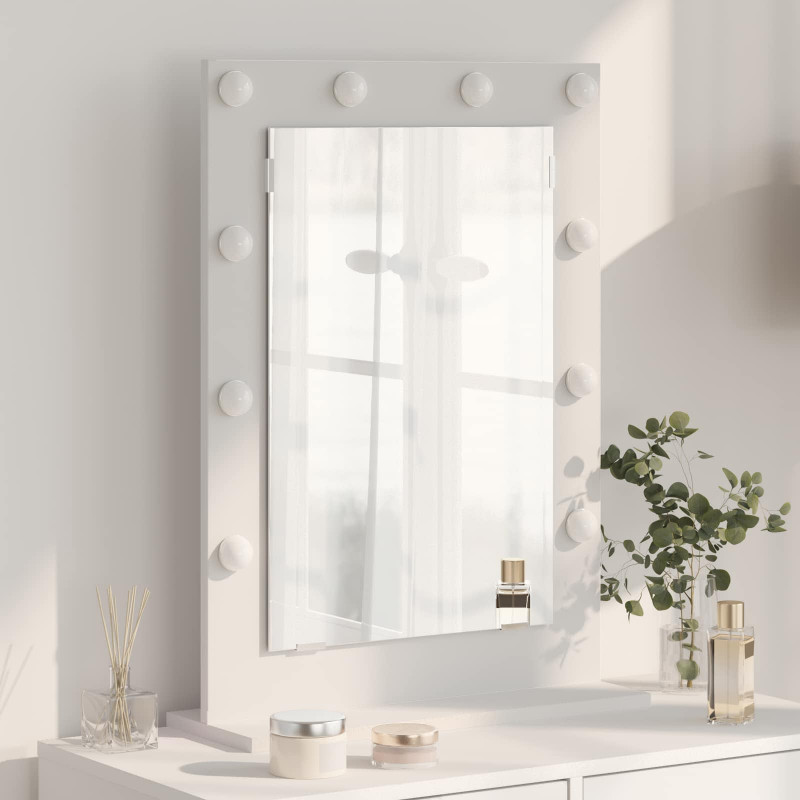 Lustro toaletowe Prostokątny Z lustrem Biały 70 x 50 x 18 cm