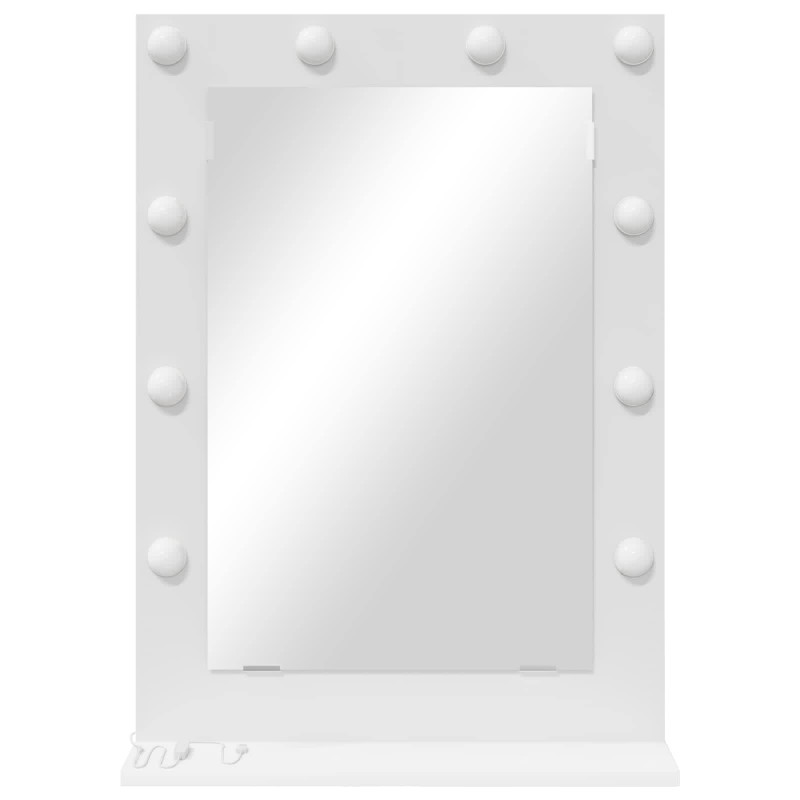 Lustro toaletowe Prostokątny Z lustrem Biały 70 x 50 x 18 cm
