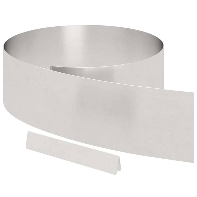 Krawężnik do trawnika 4 pcs Srebrny 450 x 0.05 x 15 cm