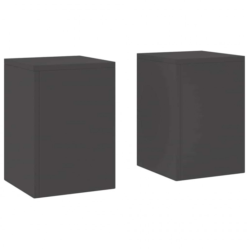 Stojak na rośliny 2 pcs Czarny 24 x 24 x 35 cm Stal