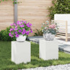Stojak na rośliny 2 pcs Biały 24 x 24 x 35 cm Stal