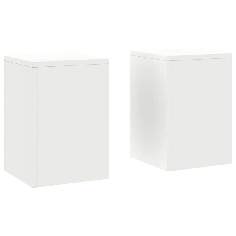 Stojak na rośliny 2 pcs Biały 24 x 24 x 35 cm Stal