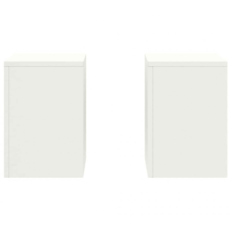 Stojak na rośliny 2 pcs Biały 24 x 24 x 35 cm Stal