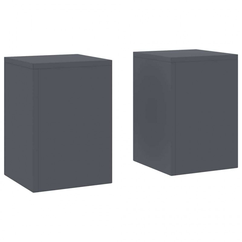 Stojak na rośliny 2 pcs Antracyt 24 x 24 x 35 cm Stal