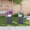 Stojak na rośliny 2 pcs Antracyt 24 x 24 x 35 cm Stal